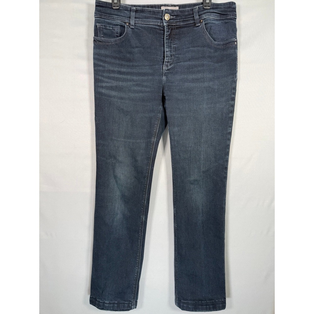 SO SLIMMING by Chico's Dark Wash Denim Jeans Straight Leg Women's Size 1 Regular